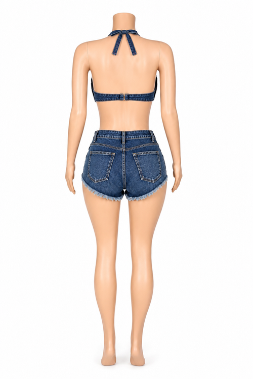 Denim Buckle Doll