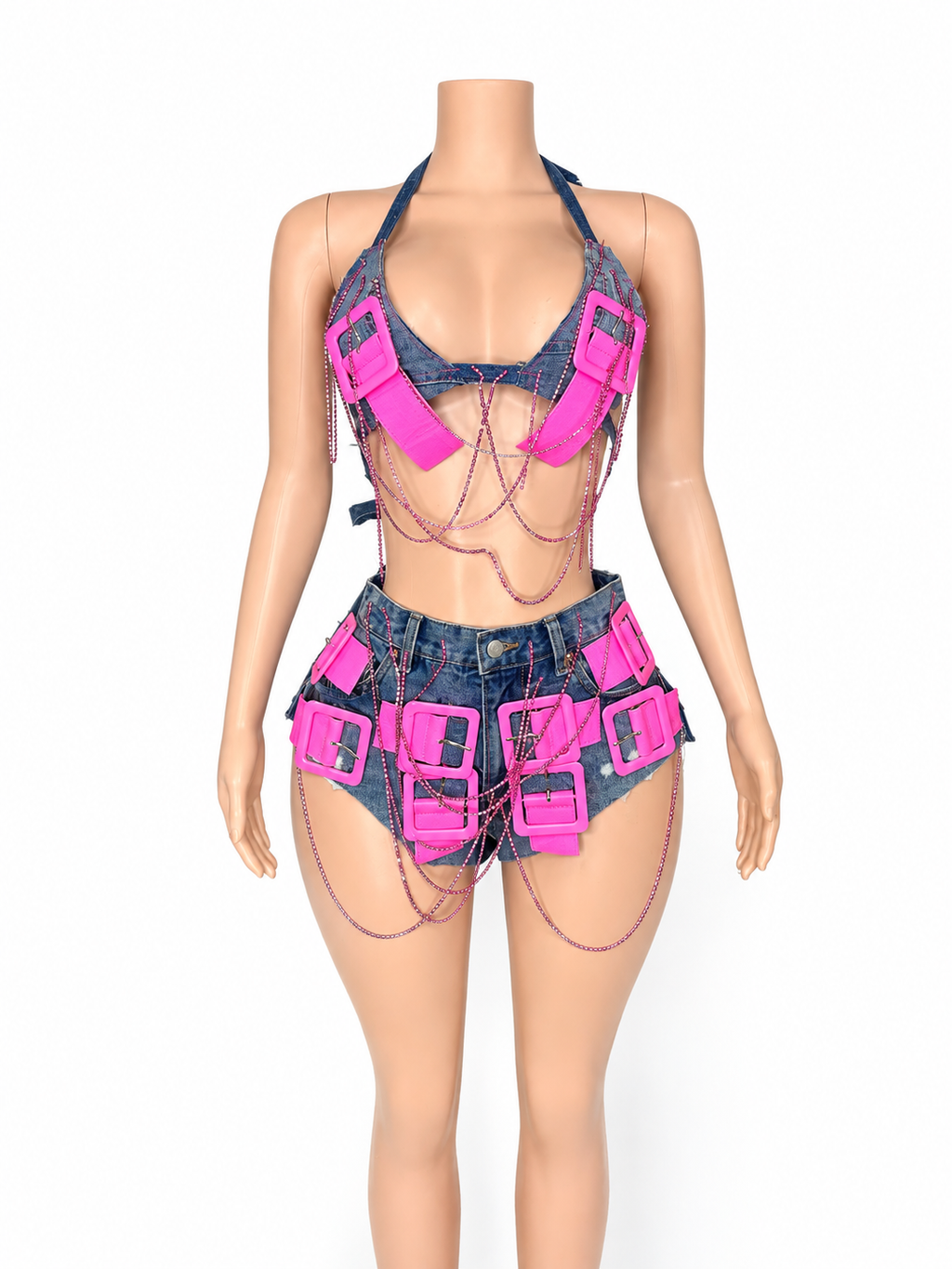 Denim Buckle Doll